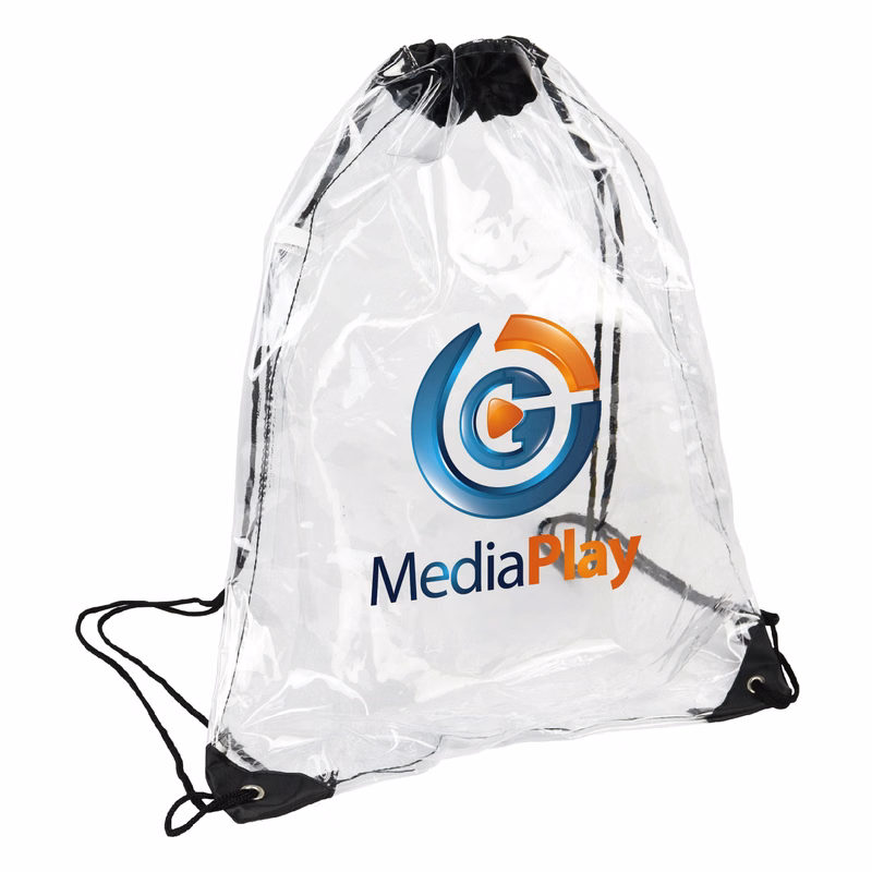 Biodegradable Clear Drawstring Backpack