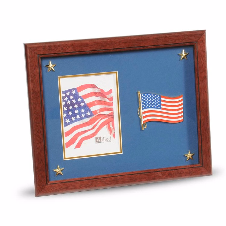 American Flag Medallion 5-Inch by 7-Inch Picture Frame with Stars
