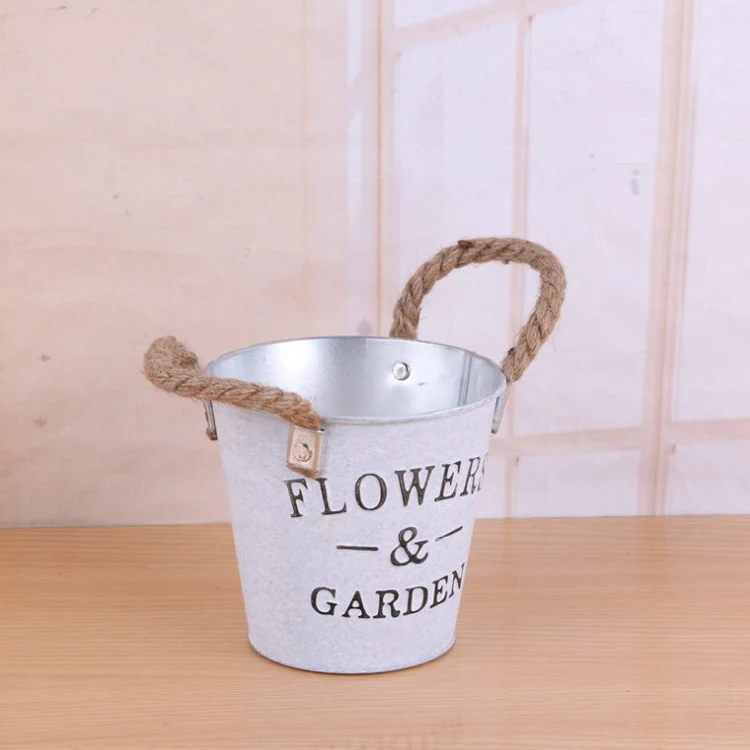 Metal Flower Bucket 1