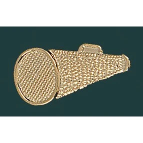 Megaphone Metal Chenille Letter Insignia Pin 1