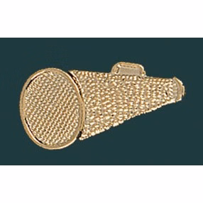 Megaphone Metal Chenille Letter Insignia Pin