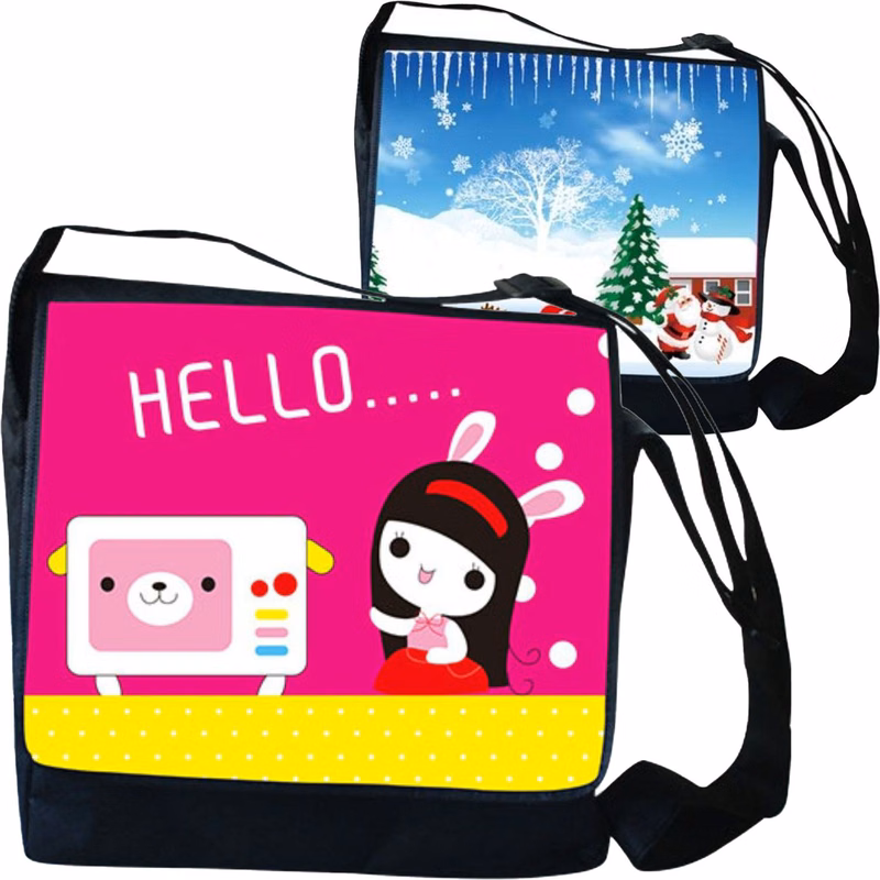 100 GSM Full Color Utility Tote Bag W/ Gusset & Shoulder Strap (13" X 10.5" X 4")