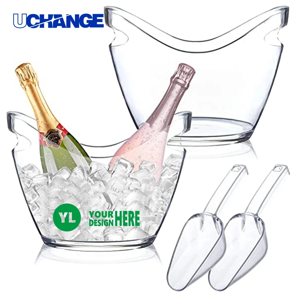 Ice Bucket Container with Scoop for Beverage Service 1