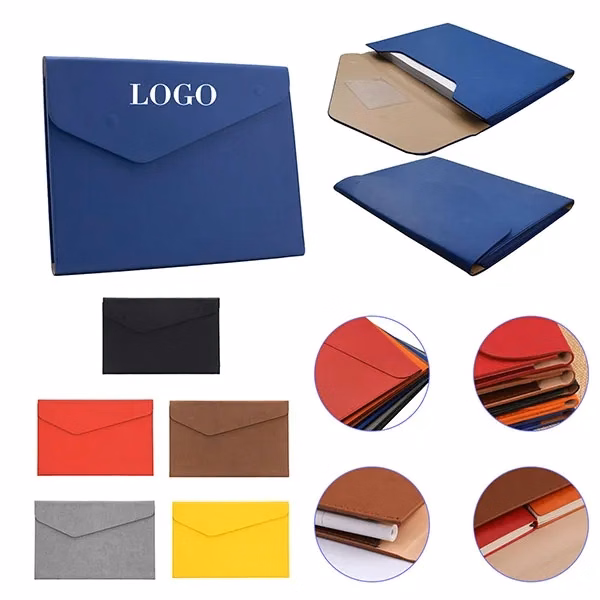 Waterproof PU Leather A4 File Document Bag