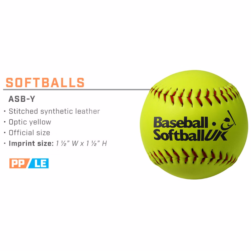 Softball - Synthetic Leather Optic Yellow, Promotional