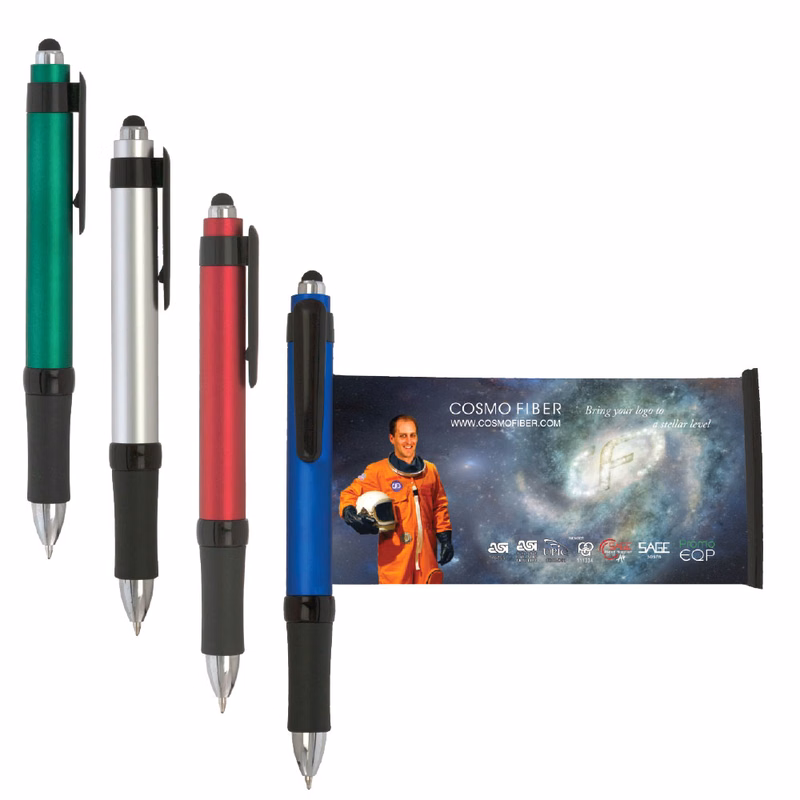 CleanWrite Full-Color Micro-Fiber Banner Stylus Pen (Ocean)