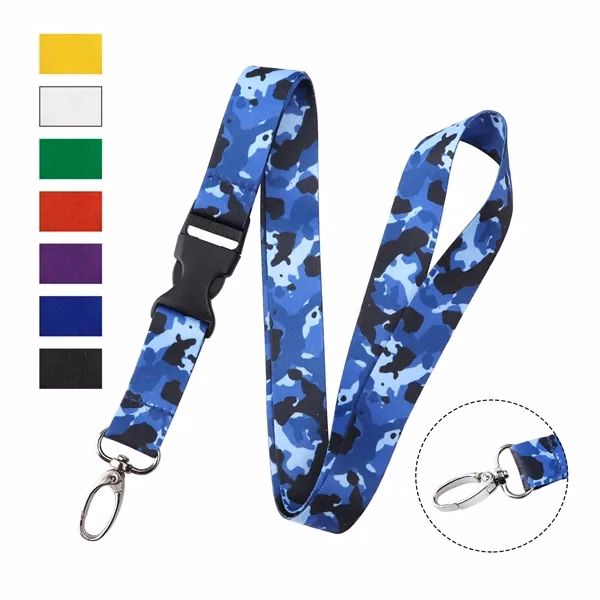 Custom 36" x 3/4" Polyester Detachable Lanyard with Oval Clasp — Professional ID Badge