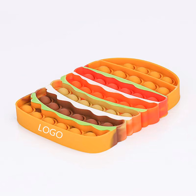 Hamburger Shape Push Bubble Pop Popping Stress Toy