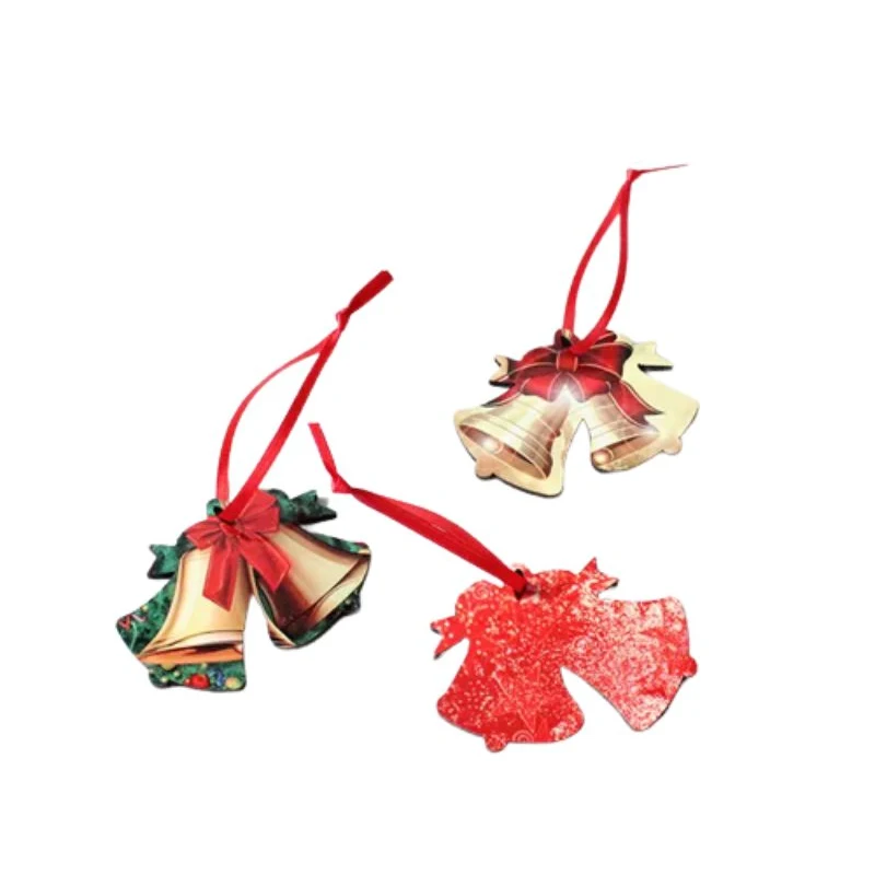 Two-Bell MDF Christmas Ornament 1