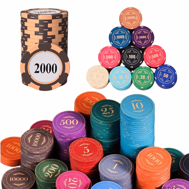 Full Color 1.5In Ceramic Poker Chips