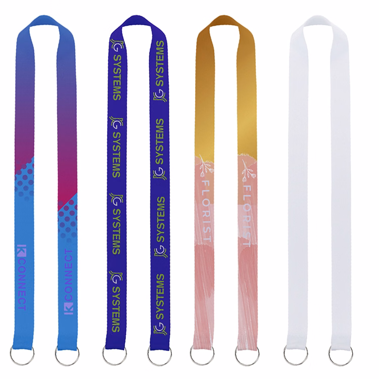1" Sublimated Dual-Sided Lanyard with Double Clips