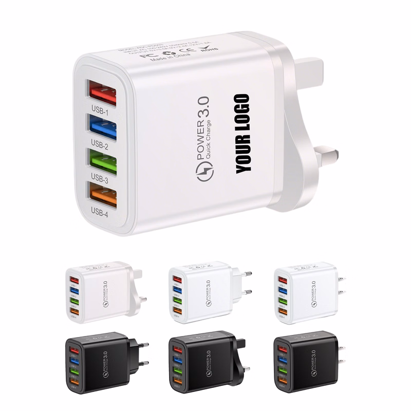 Universal USB Charging Block 4 Port 2.56" x 1.77" x 1.1"