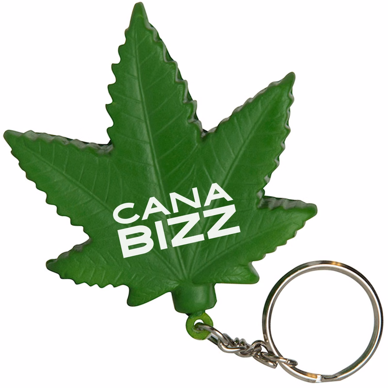 Cannabis Leaf Keyring Stress Reliever