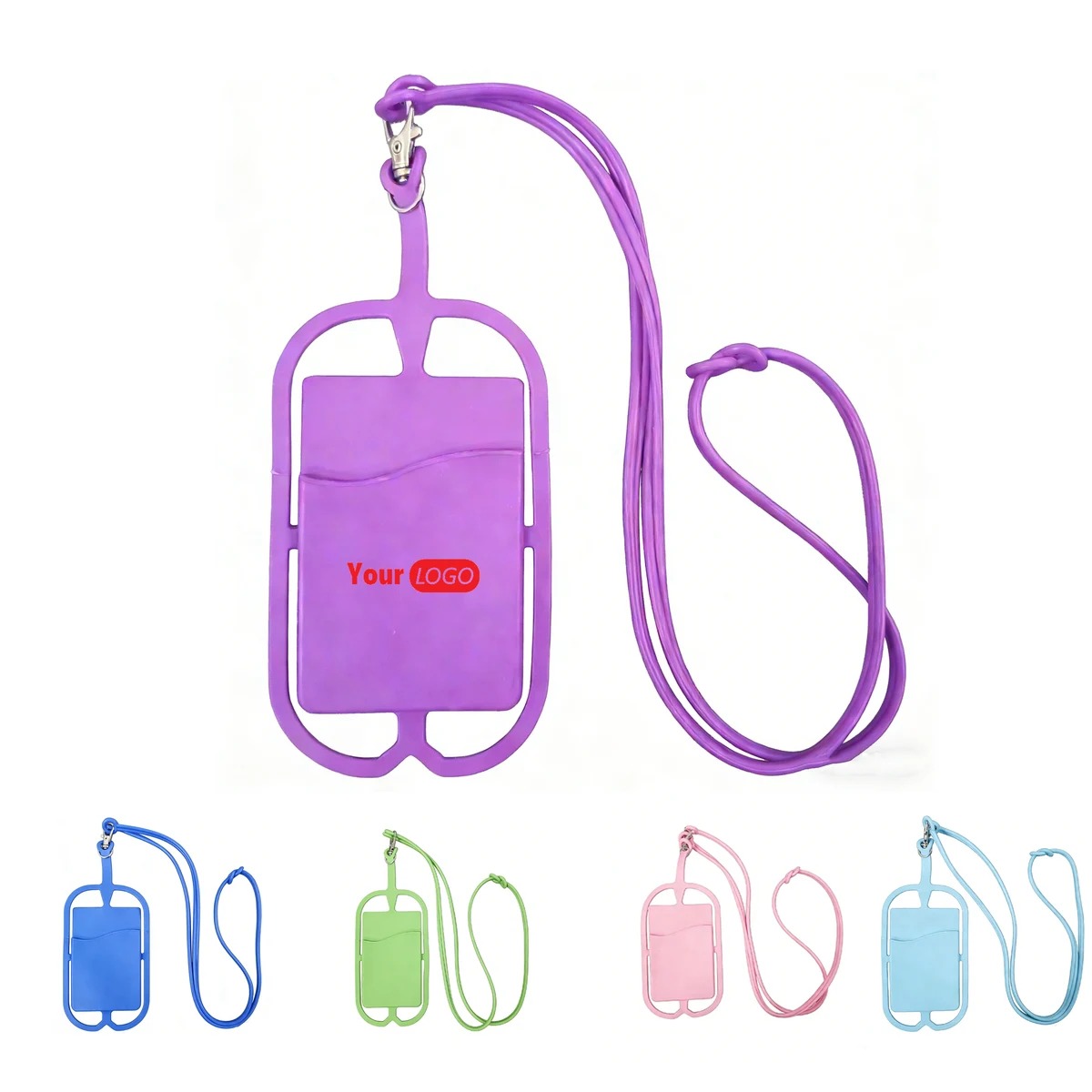 Silicone Wallet with Strap for Phones 1