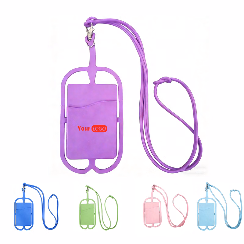 Silicone Wallet with Strap for Phones