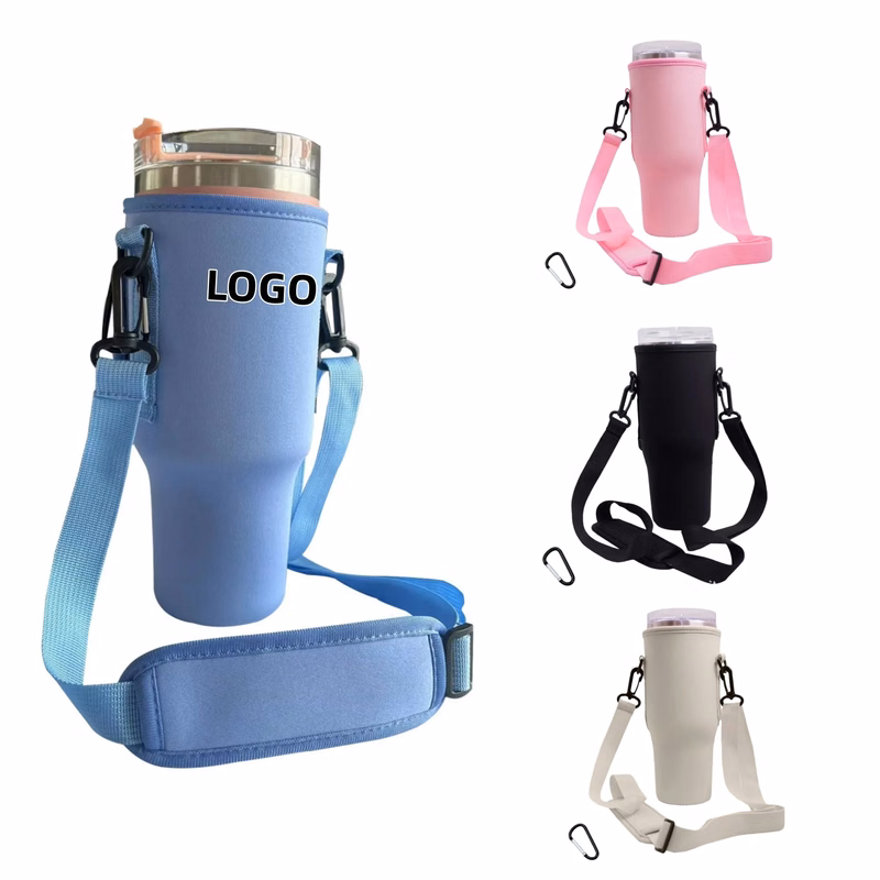 40oz cup sleeve with crossbody strap