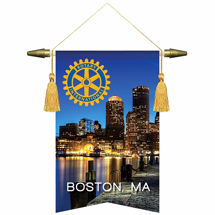 8" x 12" Podium Banner, Angle Cut / No Fringe