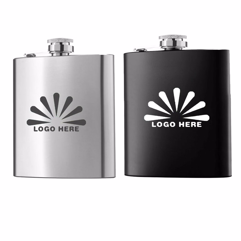 MOQ20 6oz Stainless Steel Hip Flask For Liquor