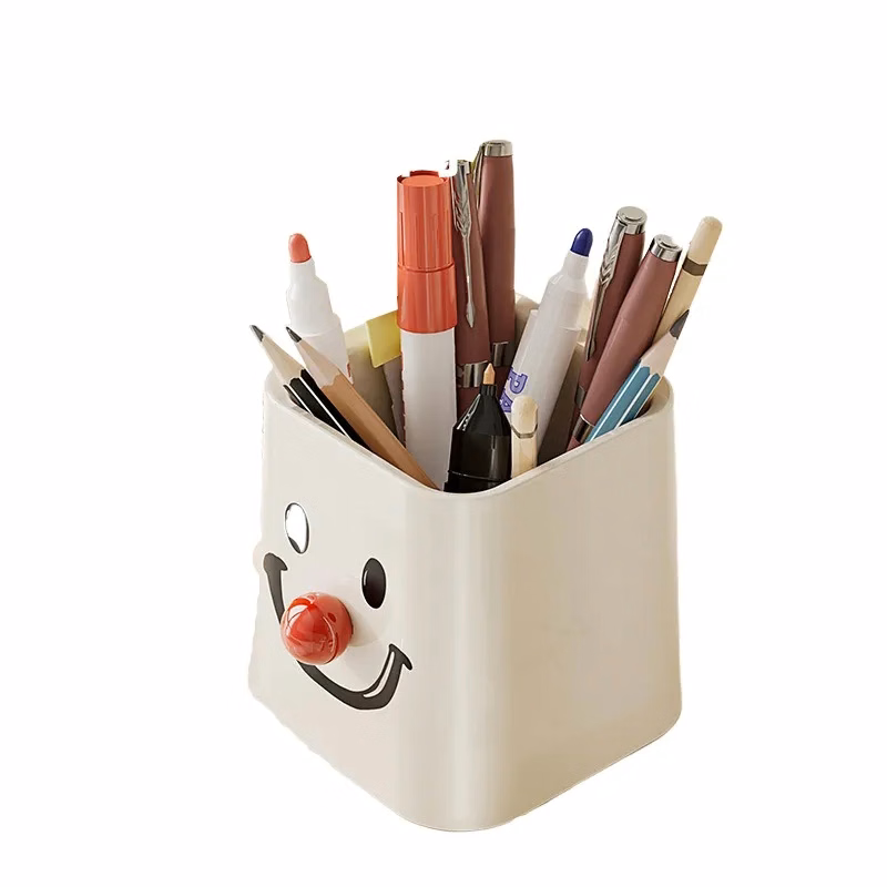 Desktop Smiley Face Pen Holder