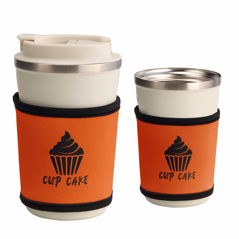 Collapsible Cup Kooler w/ Piping & Custom Logo - 3mm