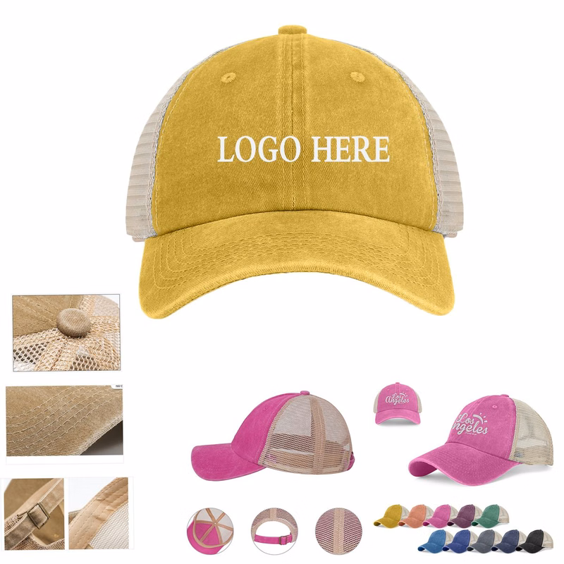 Cotton Pigment-Dyed Soft-Mesh Trucker Hat
