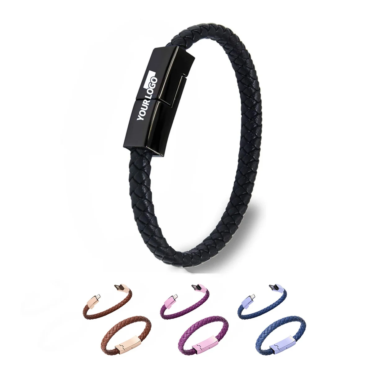 Leather Braided Bracelet USB Charger 1