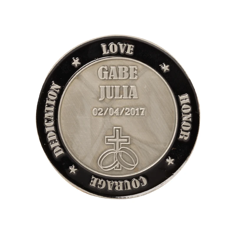2.5" Brass 4 Colors 1 Side Challenge Coins 1