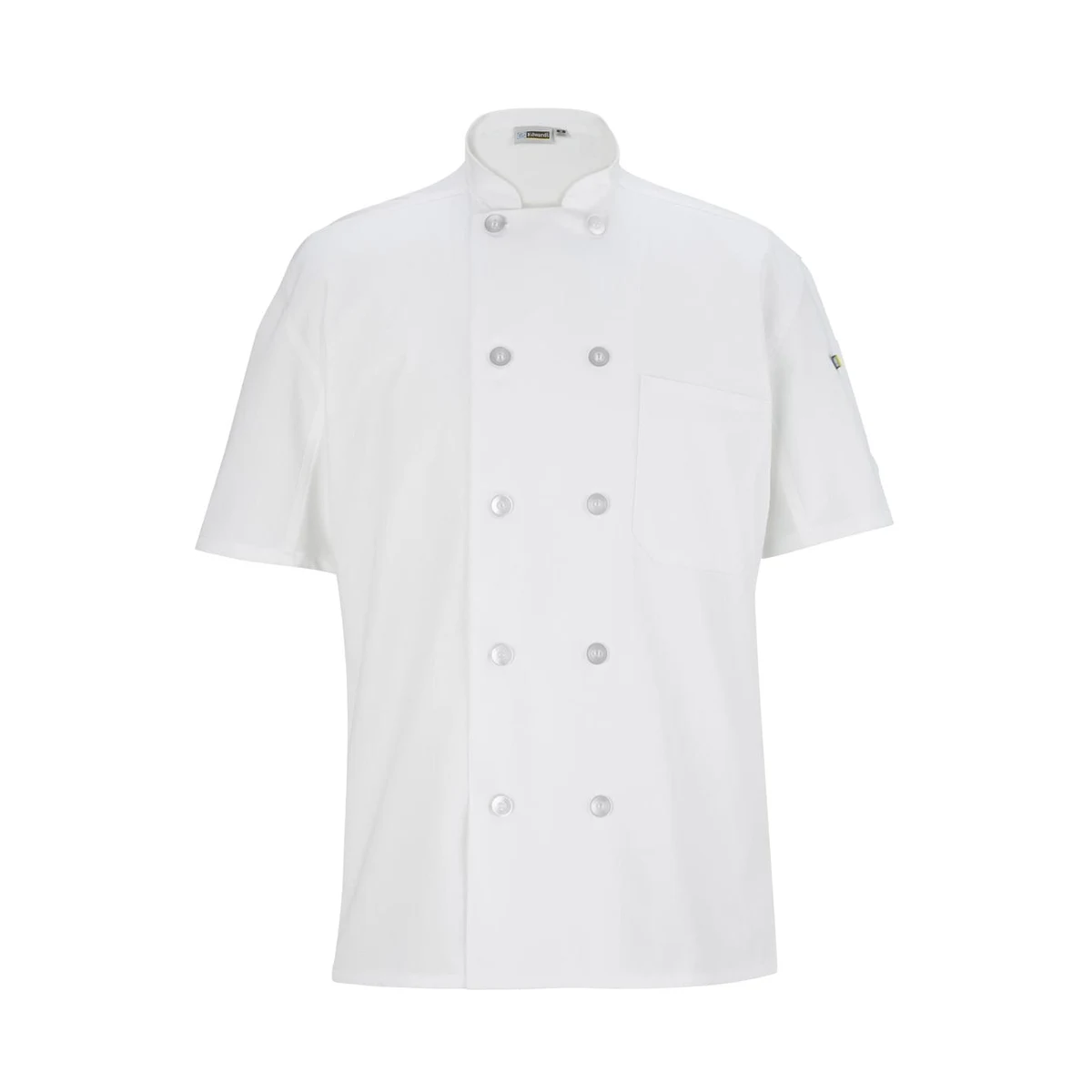 10 Button Short Sleeve Chef Coat With Mesh 1