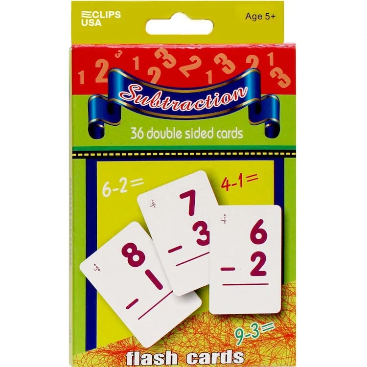 Subtraction Flash Cards - 36 Cards 1