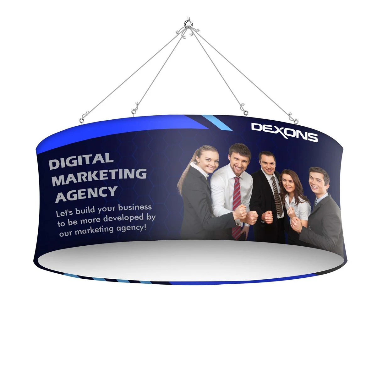 Skytube Circle Hanging Banners - Single Sided Package (8ft x 2ft) 1