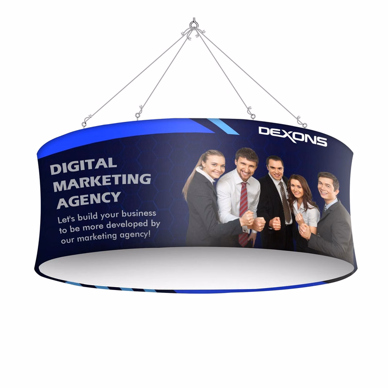 Skytube Circle Hanging Banners - Single Sided Package (8ft x 2ft)