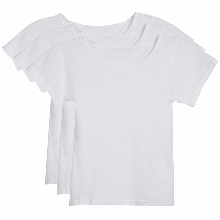 Girls' Toddler Undershirts - White 2T-3T 3 Pack