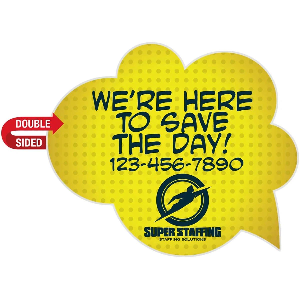 24" x 24" Custom Cut Corrugated Plastic Sign (Double-Sided) 1