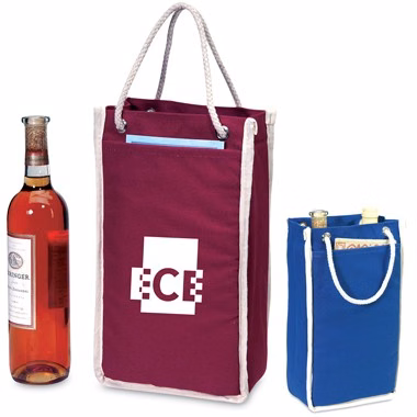 Eco friendly Double bottle wine bag
