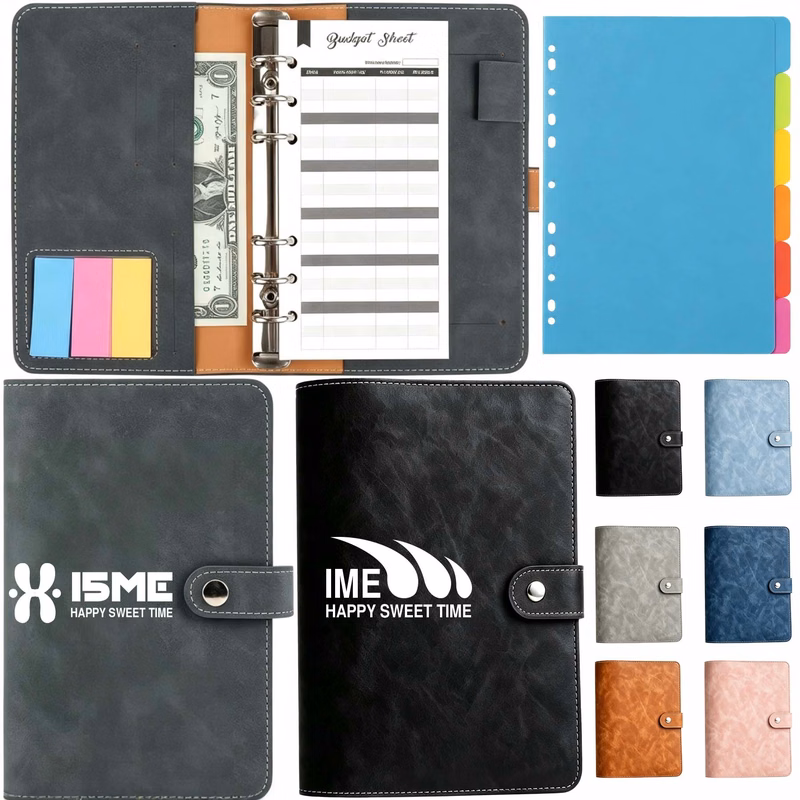 PU Leather Notebook/A6 Ring Binder Budget Planner