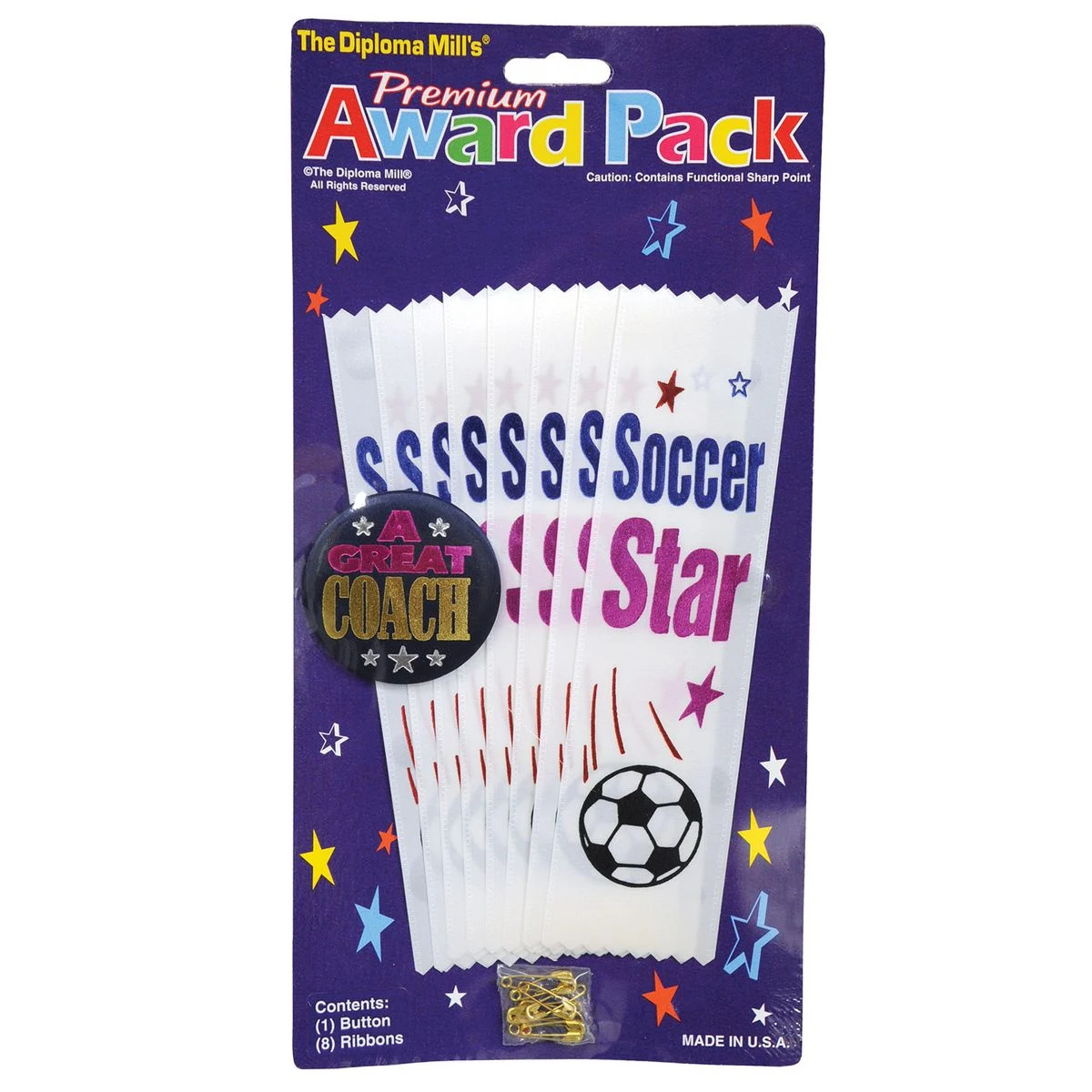 Soccer Award Ribbons/Button Pack 1
