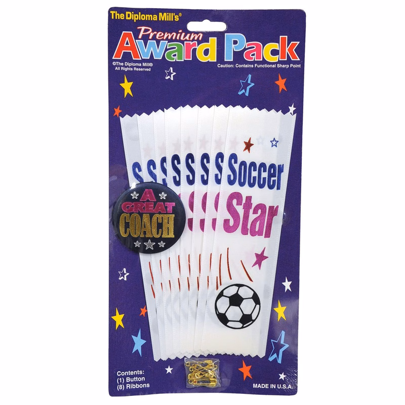 Soccer Award Ribbons/Button Pack