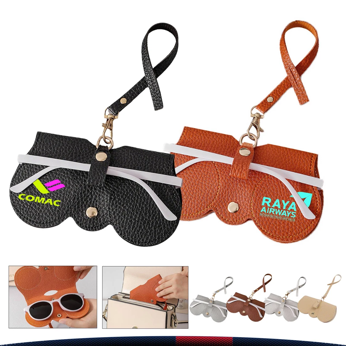 Vistrel PU Leather Hanging Glasses Holder 1