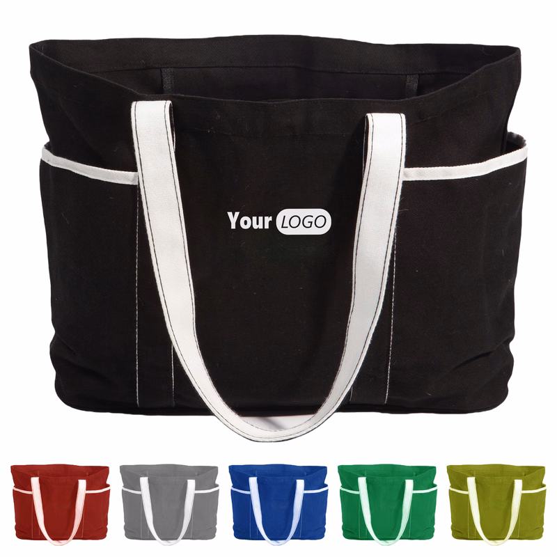 Canvas Trendy Two-Tone Canvas Tote Bag For Sustainable Living
