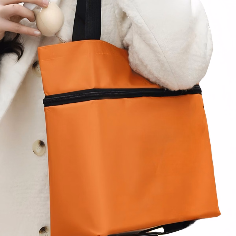 Foldable Wheeled Shopping Tote Bag