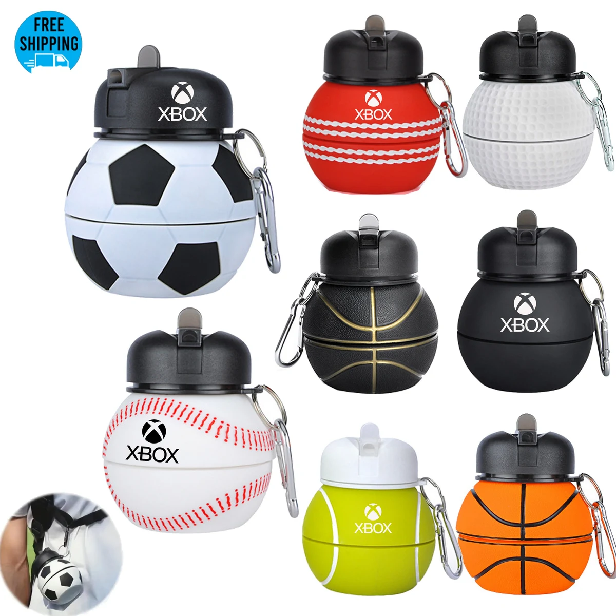 18.6oz Silicone Collapsible Water Bottle 1