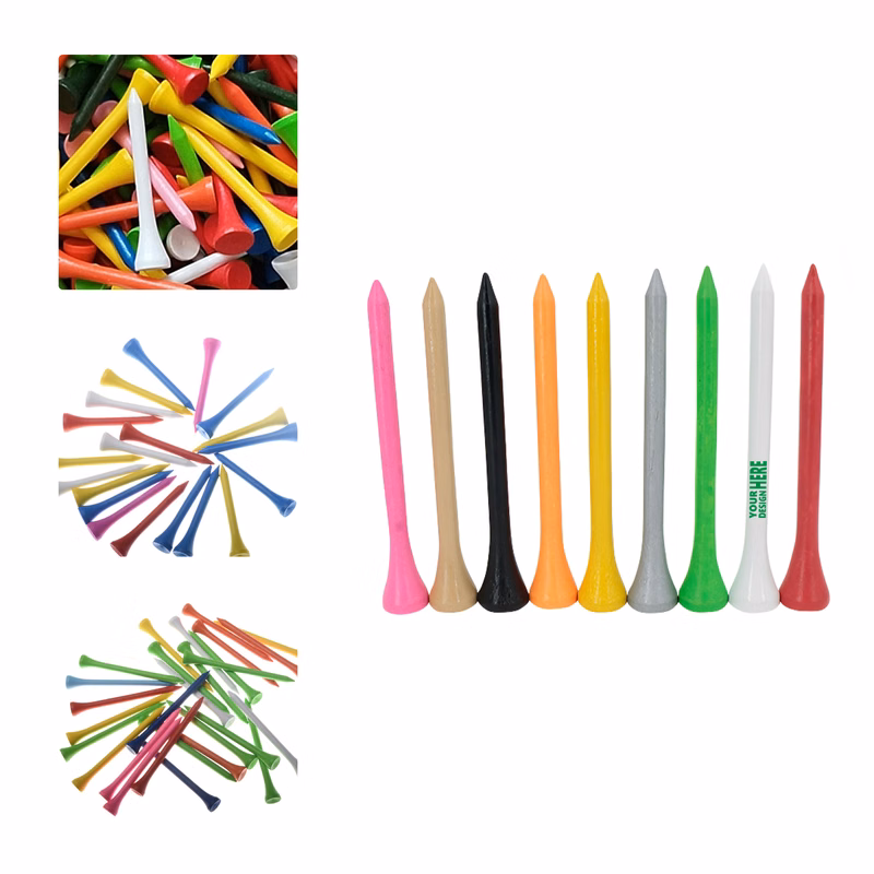 MOQ 50 Custom Colorful Wooden Golf Tees
