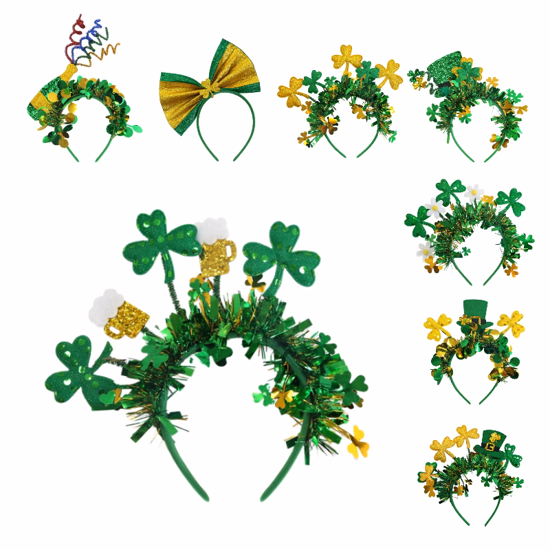 Shamrock-Themed Party Headbands - Custom design, 3-Day Delivery on Stock Items