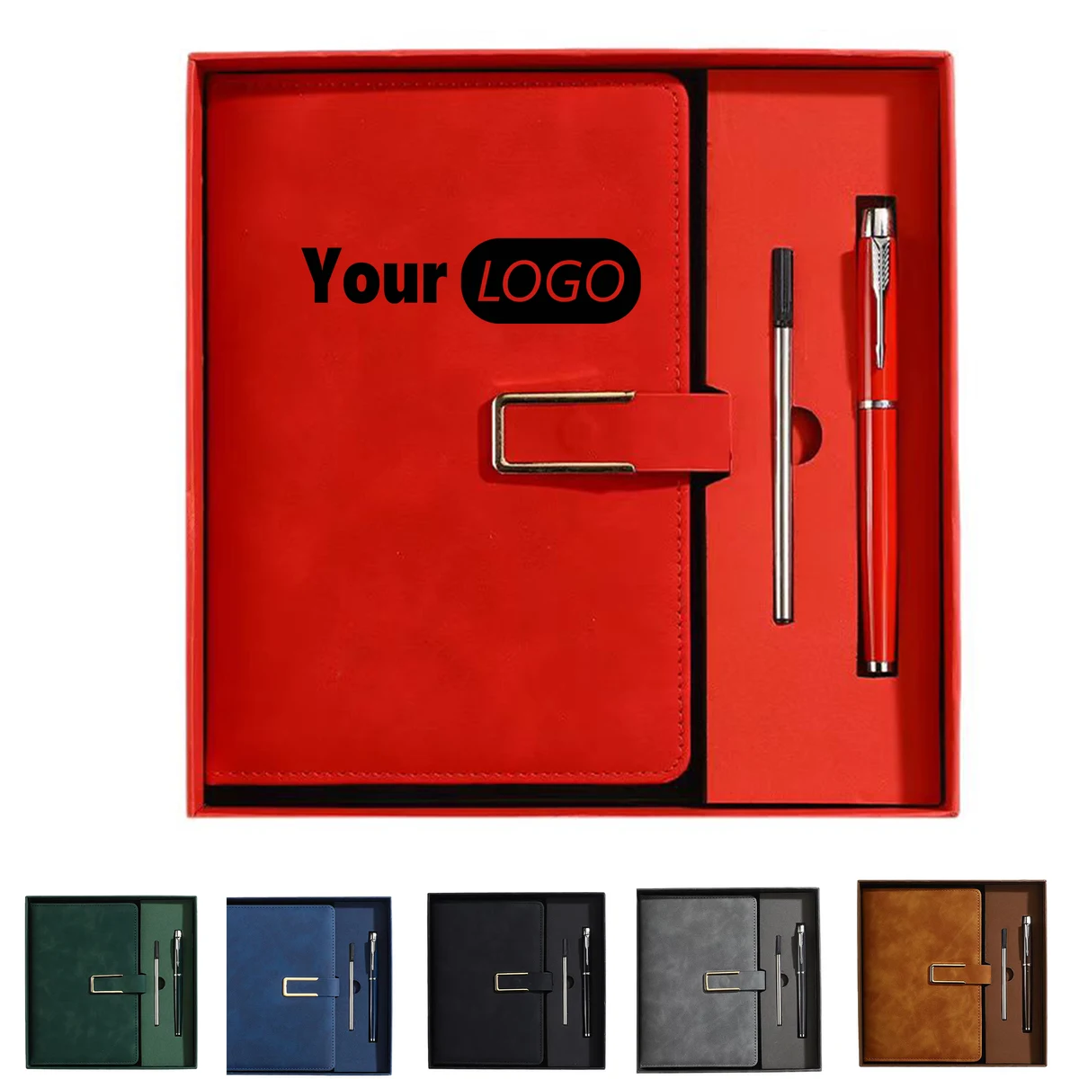A5 Pu Notebook And Pen Gift Box Set 1