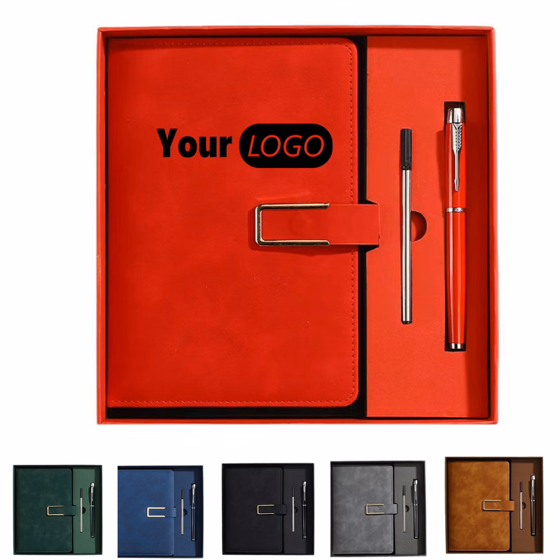A5 Pu Notebook And Pen Gift Box Set