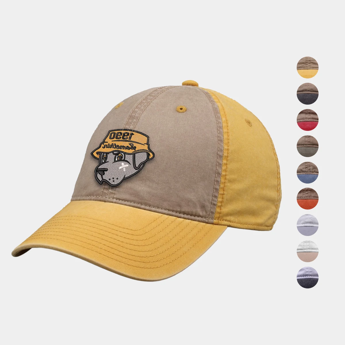 Relaxed Unstructured Twill Color Block Cap 1
