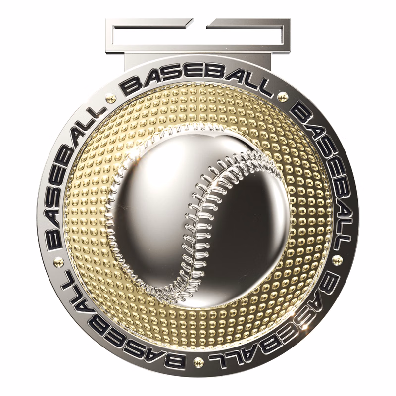 Baseball Dual Plated Medallion (3")