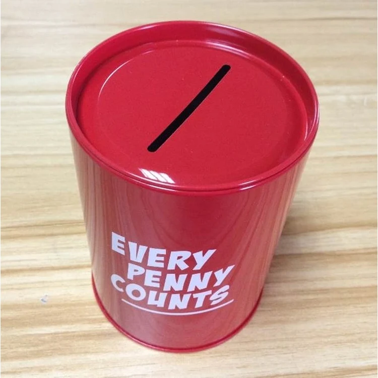 Round Tinplate Can for Storage, Tin Can, Coin Saving Box 1