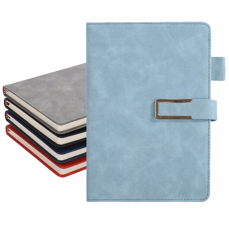 A5 Faux Leather Hardcover Notebook w/Buckle Latch