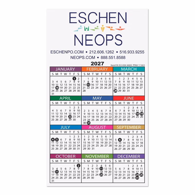 Calendar Card 4" x 7"